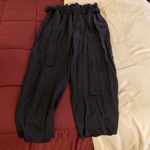 J Crew never worn Paper Bag Pants black